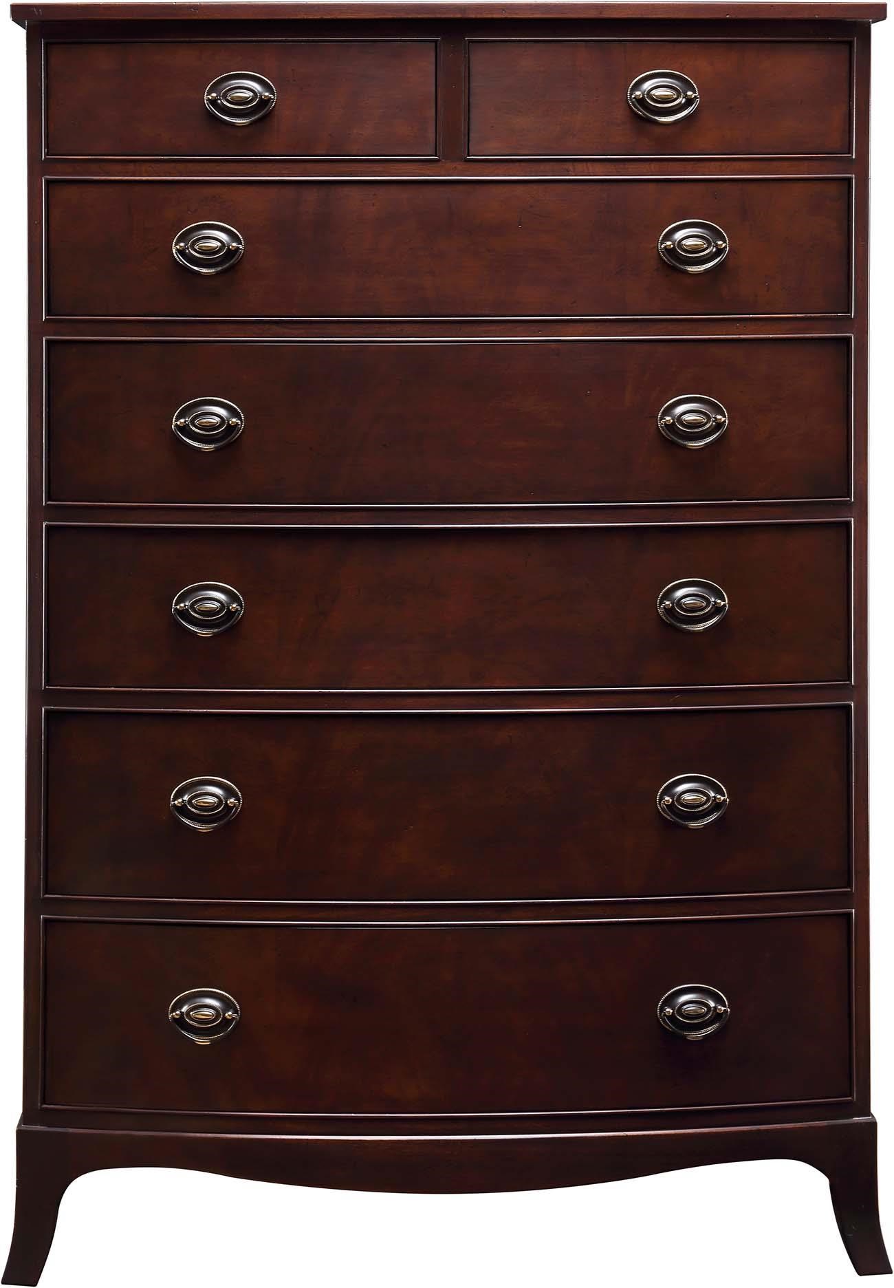 Dark cherry shop chest of drawers